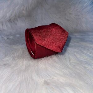 Vintage 615 Collection Tie Red Geometric Pattern Made in USA